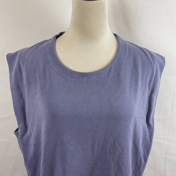 Athleta Seasoft Tank Sweatshirt XL Dusk Purple Drop Sleeve - Picture 3 of 10